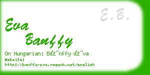 eva banffy business card